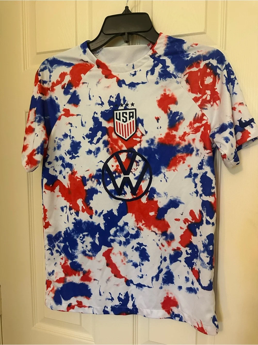 Team USA Kids Tie-Dye Soccer Jersey - Red & Blue